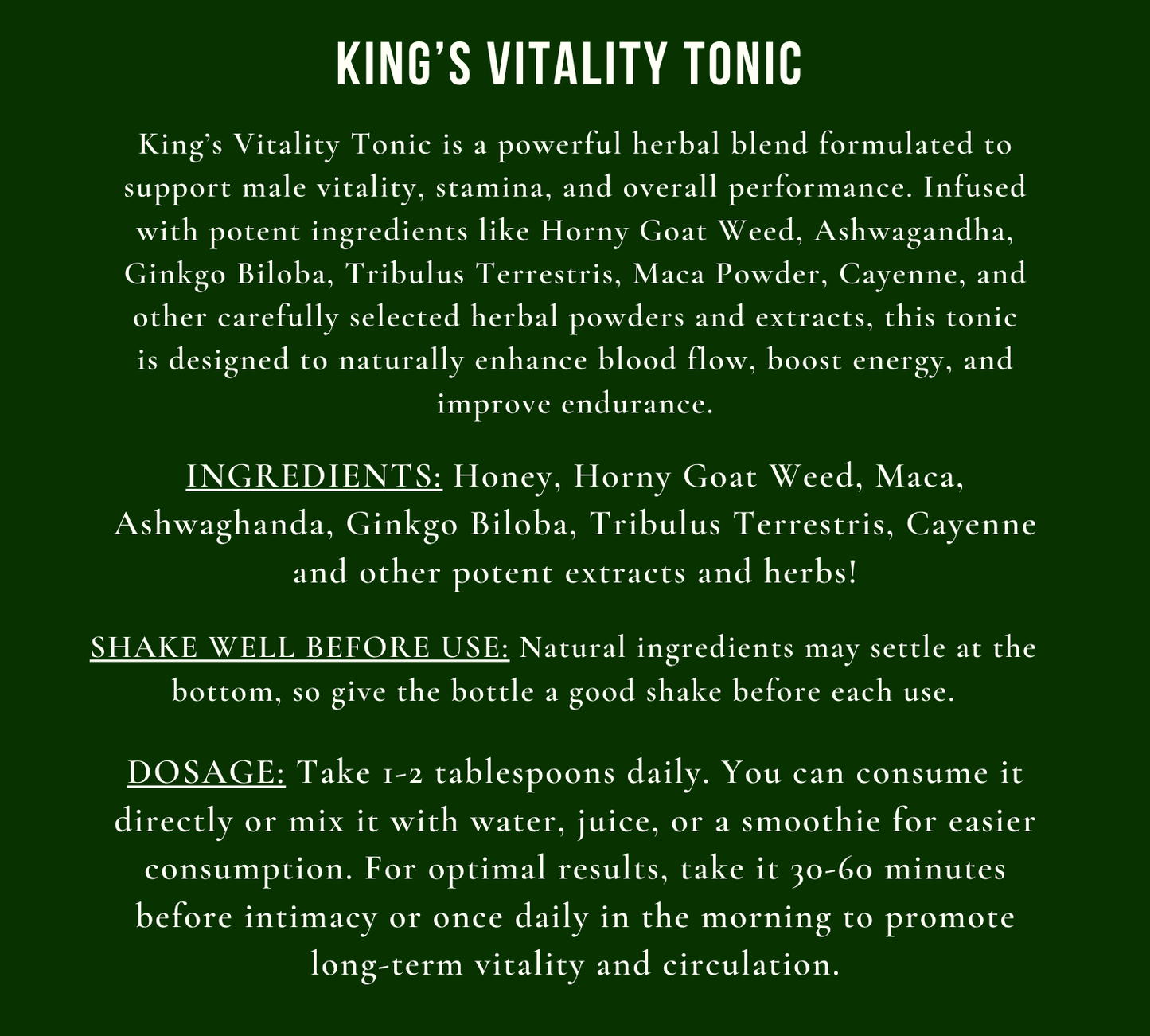 King’s Vitality Tonic