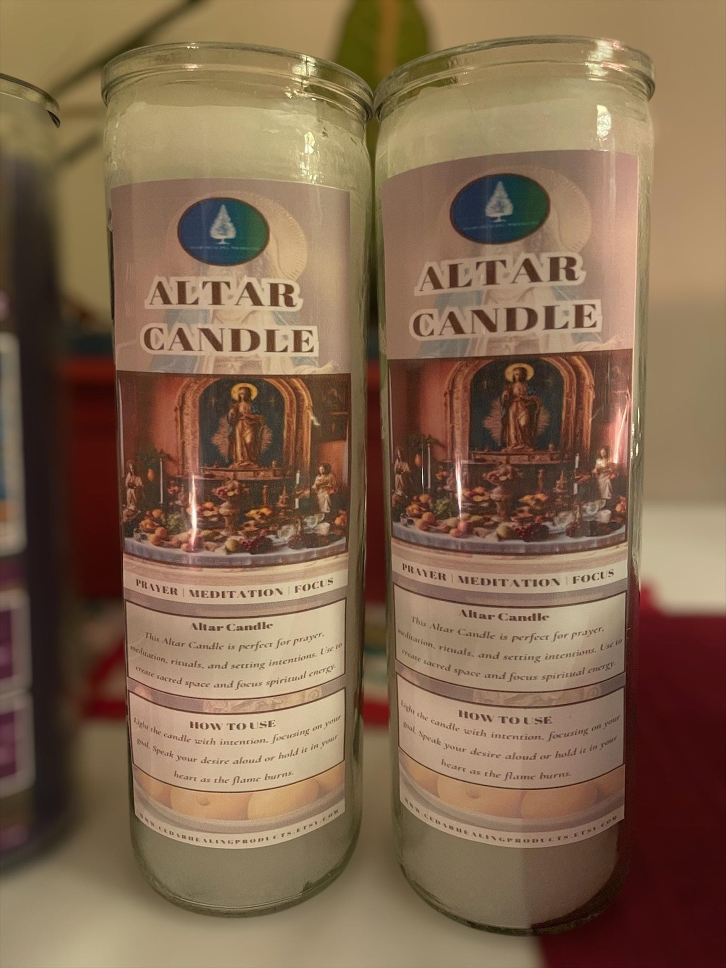 Altar Candle | 7-Day Prayer Candle | For meditation, prayer, worship, spiritual connection, boost intuition |