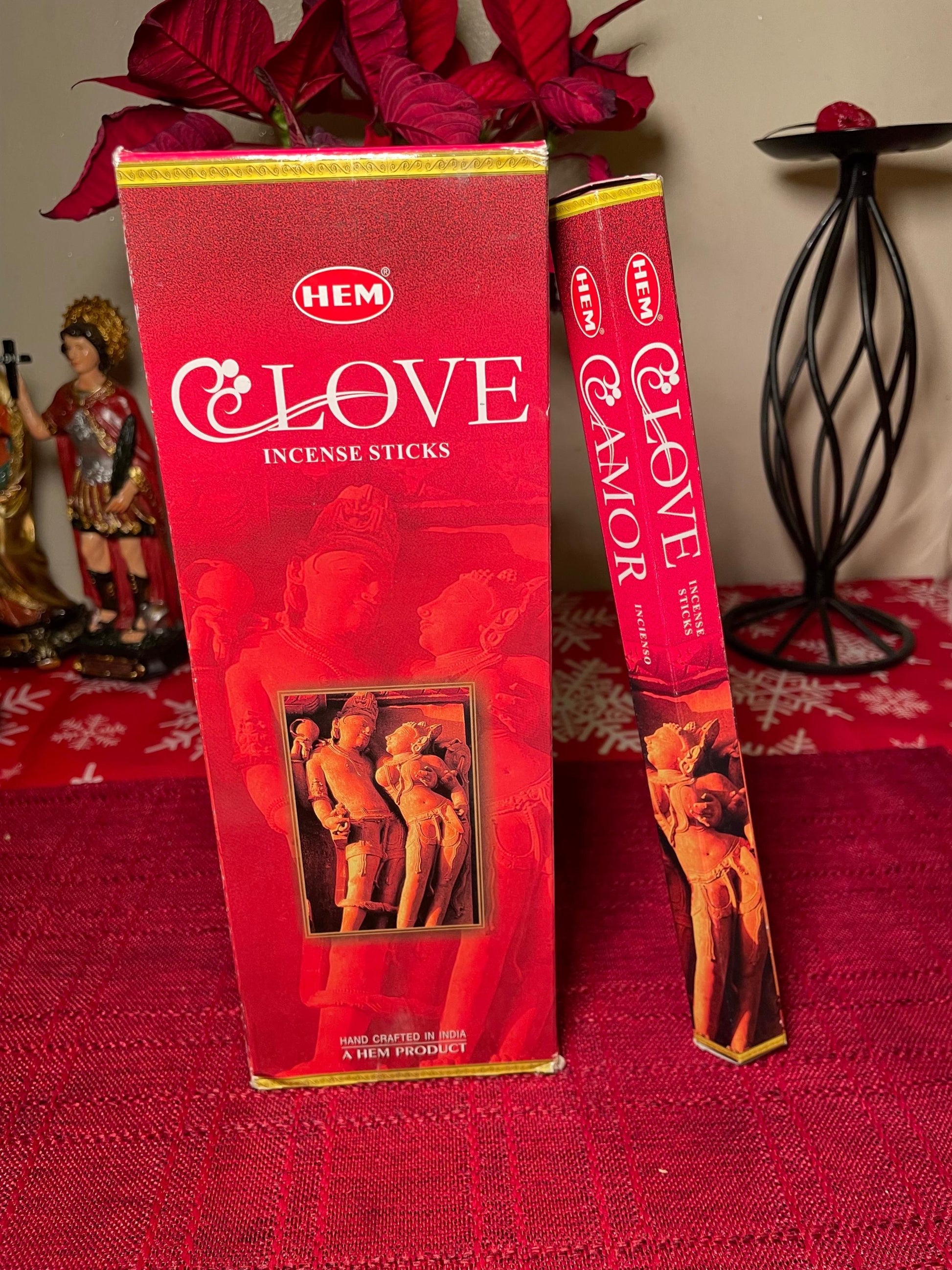 Hem Love Incense | Love drawing incense | Use for attracting love in all its forms | 1 pack | 20 incense sticks |