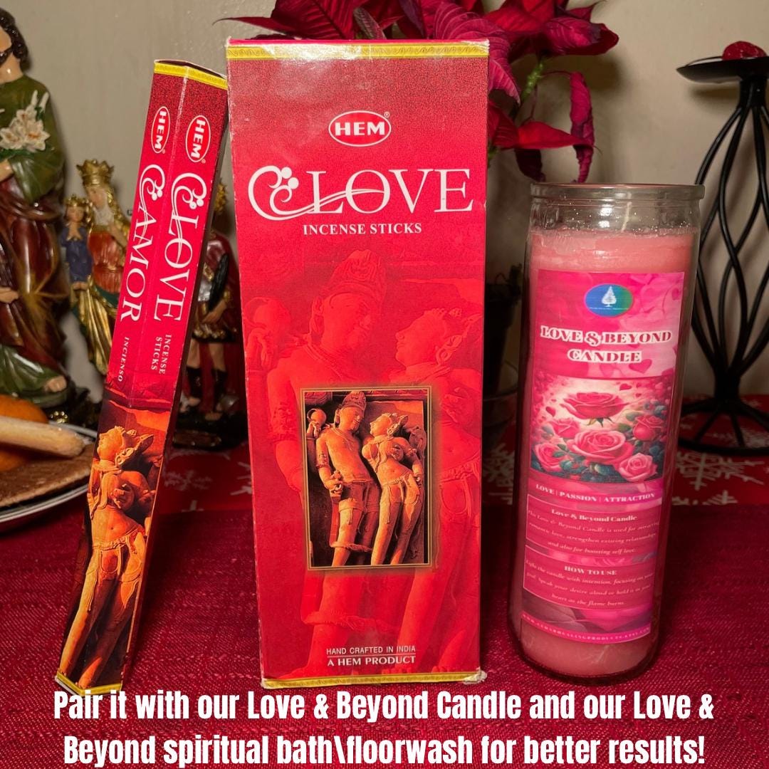 Hem Love Incense | Love drawing incense | Use for attracting love in all its forms | 1 pack | 20 incense sticks |