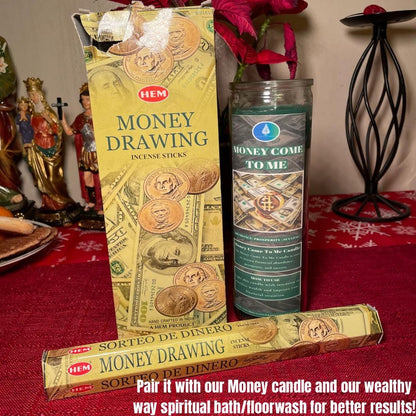 Hem Money Drawing Incense | Money incense | Use for attracting more money in your life | 1 pack | 20 incense sticks |